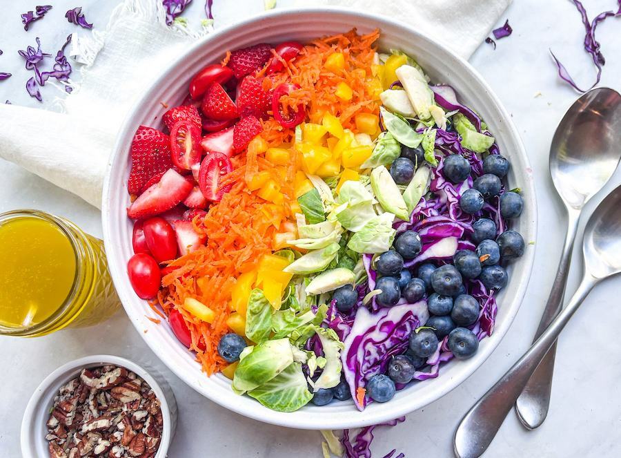 Rainbow Salad with Orange Vinaigrette